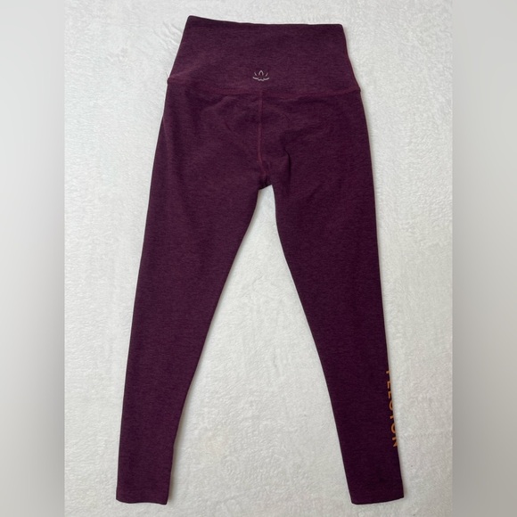 Peloton x Beyond Yoga Maroon Caught in the Midi Spacedye Legging Sz S Cycling - Picture 7 of 10